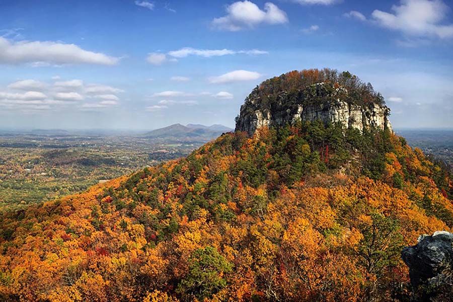 Community Involvement - View of Pilot Knob in the Blue Ridge Mountains in Piedmont North Carolina